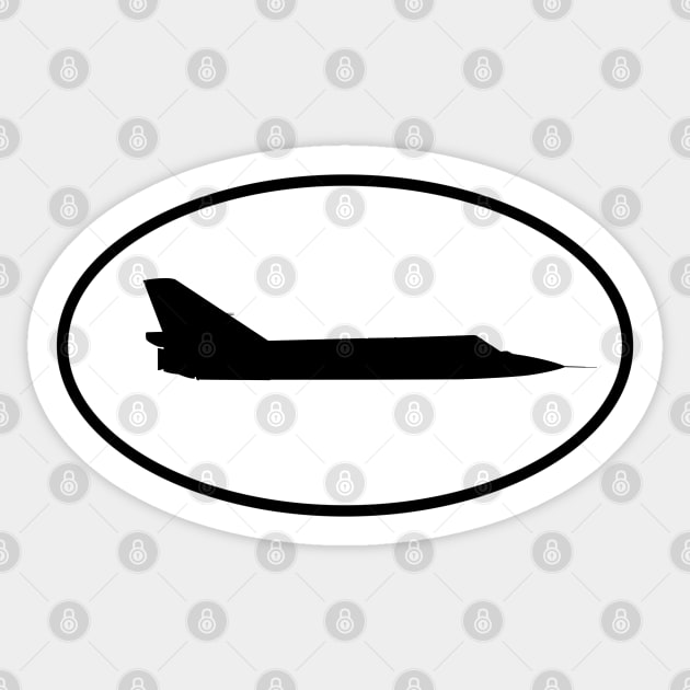 Convair F-106 Delta Dart - Century Series Supersonic Fighter Jet Sticker by Vidision Avgeek